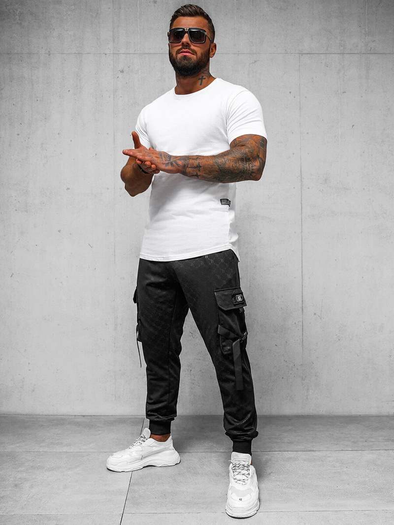 Pantaloni de trening bărbaţi negri OZONEE O/PS6021