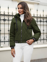 Geacă de femei verde închis OZONEE JS/16M9086/136Z