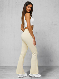 Colanţi femei cu picioare late écru OZONEE JS/17K570/1