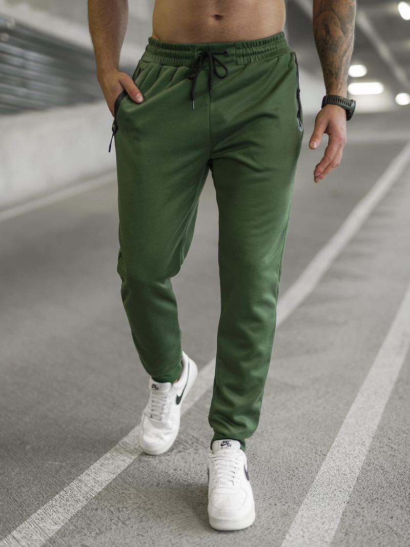 Pantaloni de trening bărbaţi kaki OZONEE JS/17K1998/29