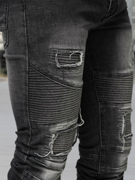 Blugi bărbaţi negri OZONEE NB/MP0142NZ