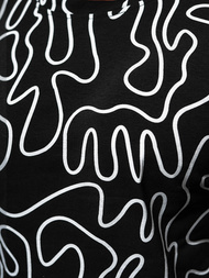 Tricou bărbați negri OZONEE JS/8T1198/3