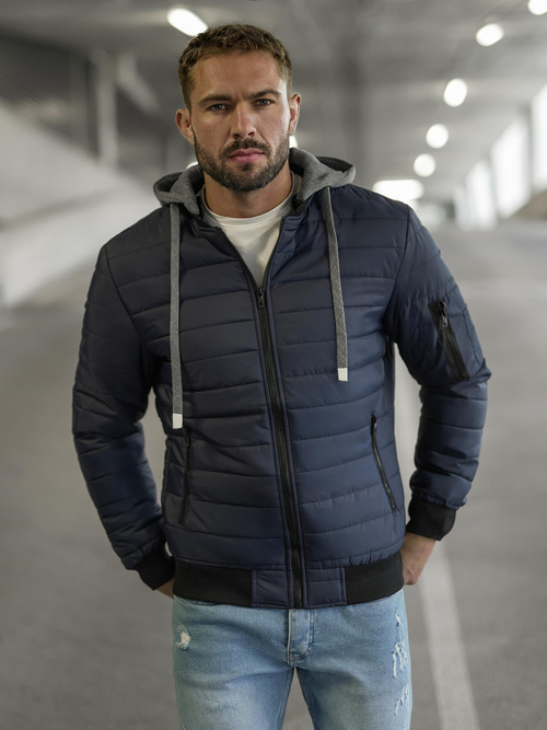 Jachetă bărbați bleumarin OZONEE JS/8M985/215Z