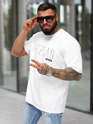 Tricou bărbați alb OZONEE O/QQ1185