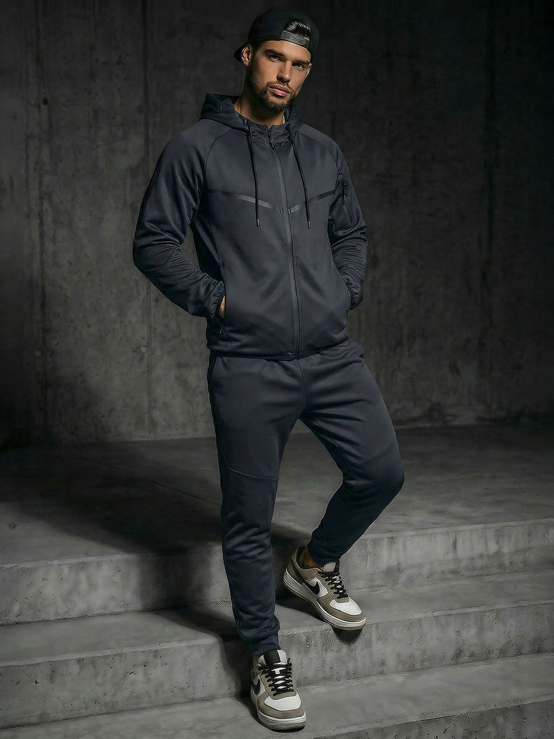 Compleu sport bărbaţi albastru marin OZONEE JS/8C1966/25