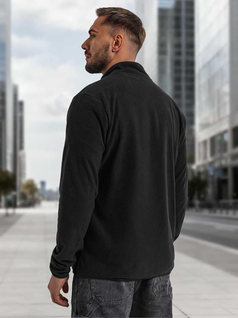 Hanorac cu fermoar bărbați negru OZONEE JS/HH016/3