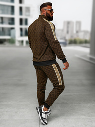 Compleu sport bărbaţi bej închis OZONEE O/FF5110AB