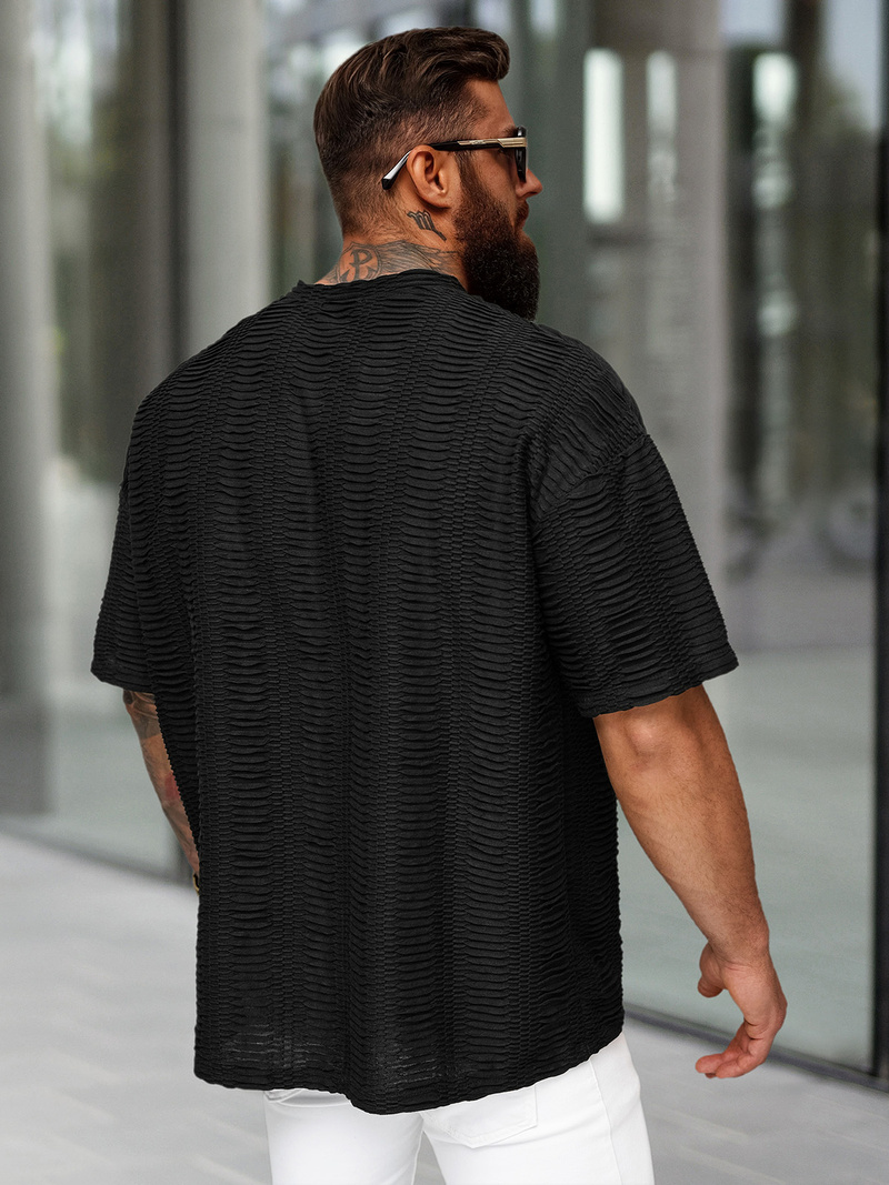 Tricou bărbați negru OZONEE O/B1149