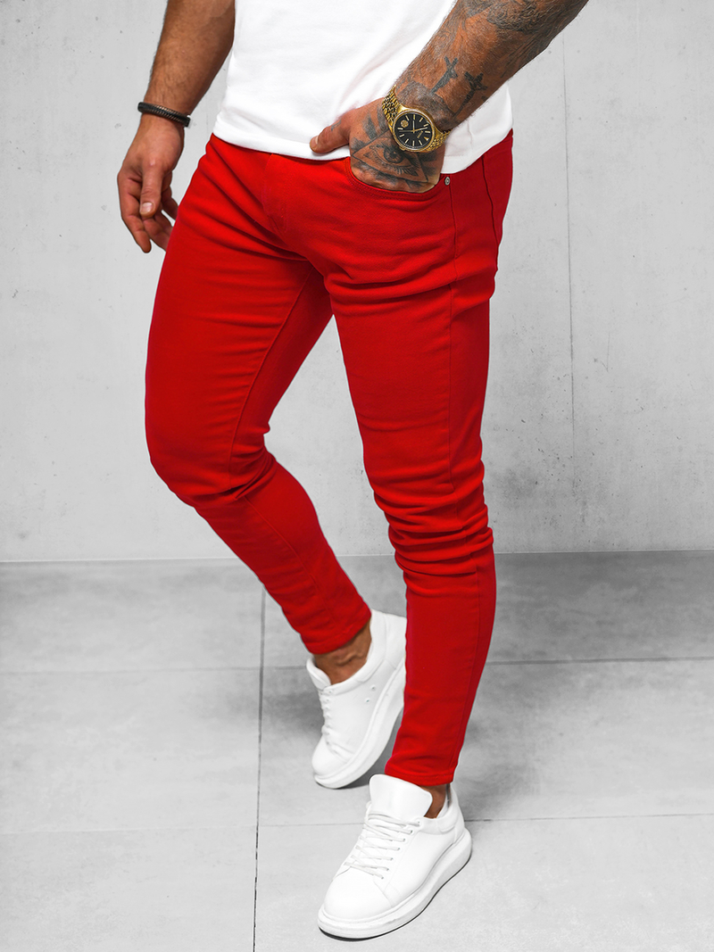 Blugi Bărbaţi Rosii OZONEE O/E7887R