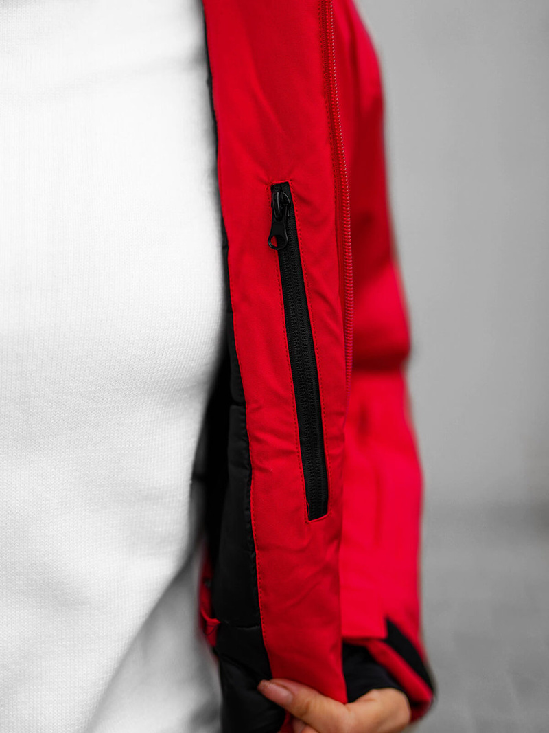 Geacă de iarnă femei roșie OZONEE JS/HH012/5Z