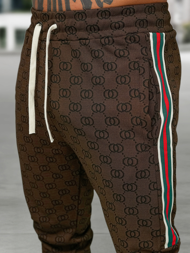 Compleu sport bărbaţi bej închis OZONEE O/FF5111AB