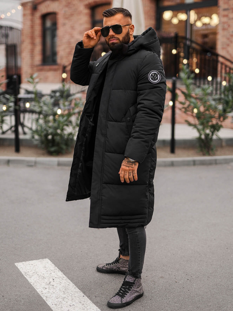 Geacă de iarnă bărbați neagră OZONEE JS/19M1290/392