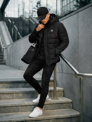 Geacă bărbați neagră OZONEE JS/31M5081/392Z