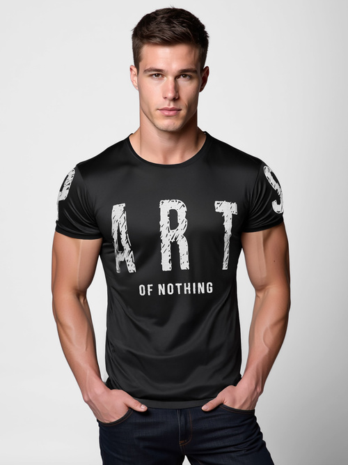Tricou bărbați negru OZONEE O/8T1263/3Z