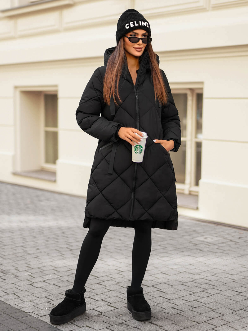 Geacă de femei neagra OZONEE JS/5M3168/392Z