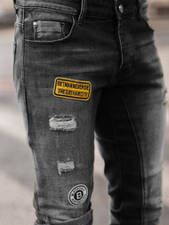 Blugi bărbaţi negri OZONEE NB/MP0047NZ