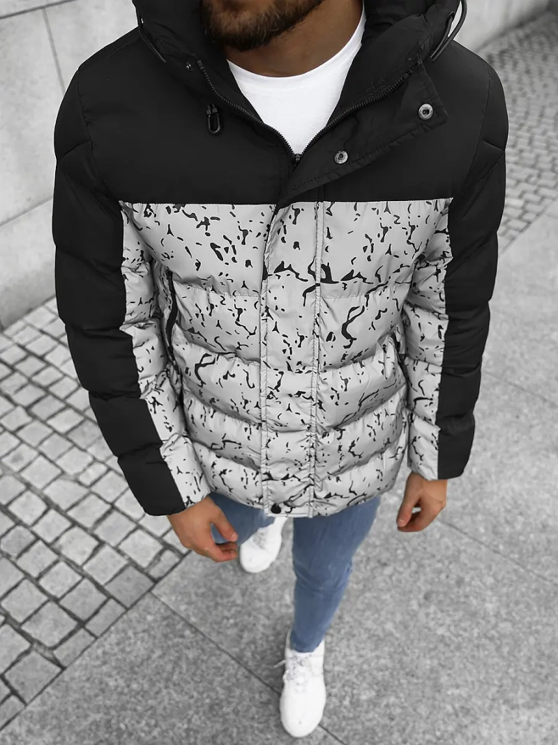 Geacă bărbați argint OZONEE JS/M8113/401