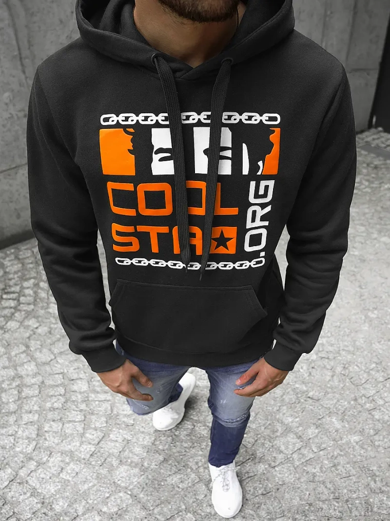 Hanorac bărbați neagră OZONEE JS/Y10022