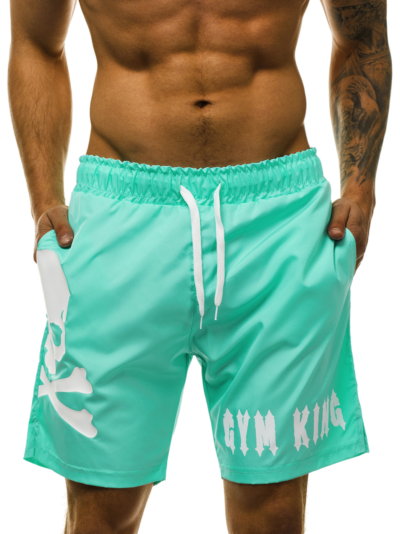 Pantaloni scurti de baie bărbați verde-mentă OZONEE O/1011