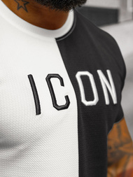 Tricou bărbați alb-negru OZONEE O/7776T