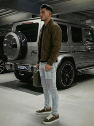 Blugi bărbați albaștri deschis OZONEE O/EM8889Z