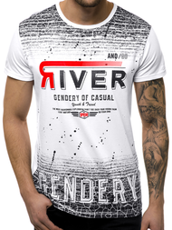 Tricou bărbați albi OZONEE JS/SS10960