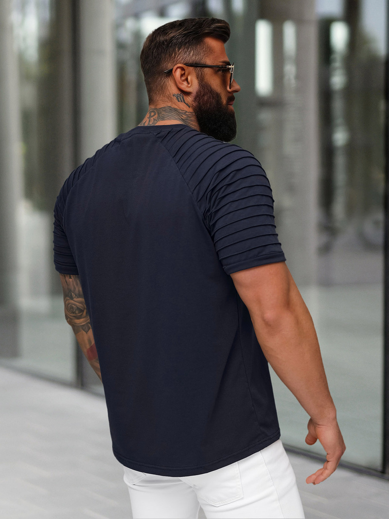 Tricou bărbați bleumarin OZONEE JS/8T88/25Z