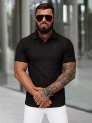 Tricou polo bărbați negru OZONEE NB/MT3142