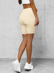 Colanți scurți de damă écru OZONEE O/K5-J