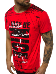 Tricou bărbați roșu OZONEE JS/KS1983