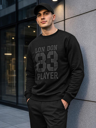 Hanorac bărbați negru OZONEE JS/8B1976/3