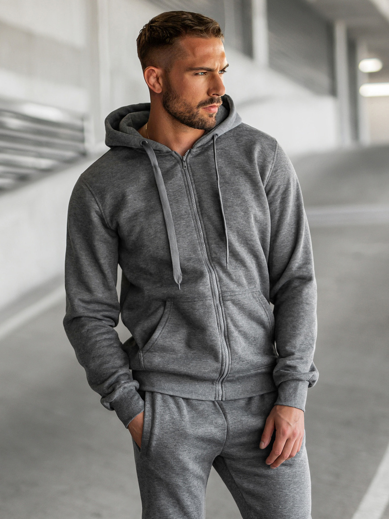 Compleu sport bărbaţi antracit OZONEE JS/68C10386/5Z