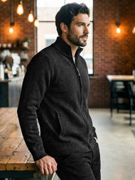 Pulover bărbați negru OZONEE JS/59B3611/3