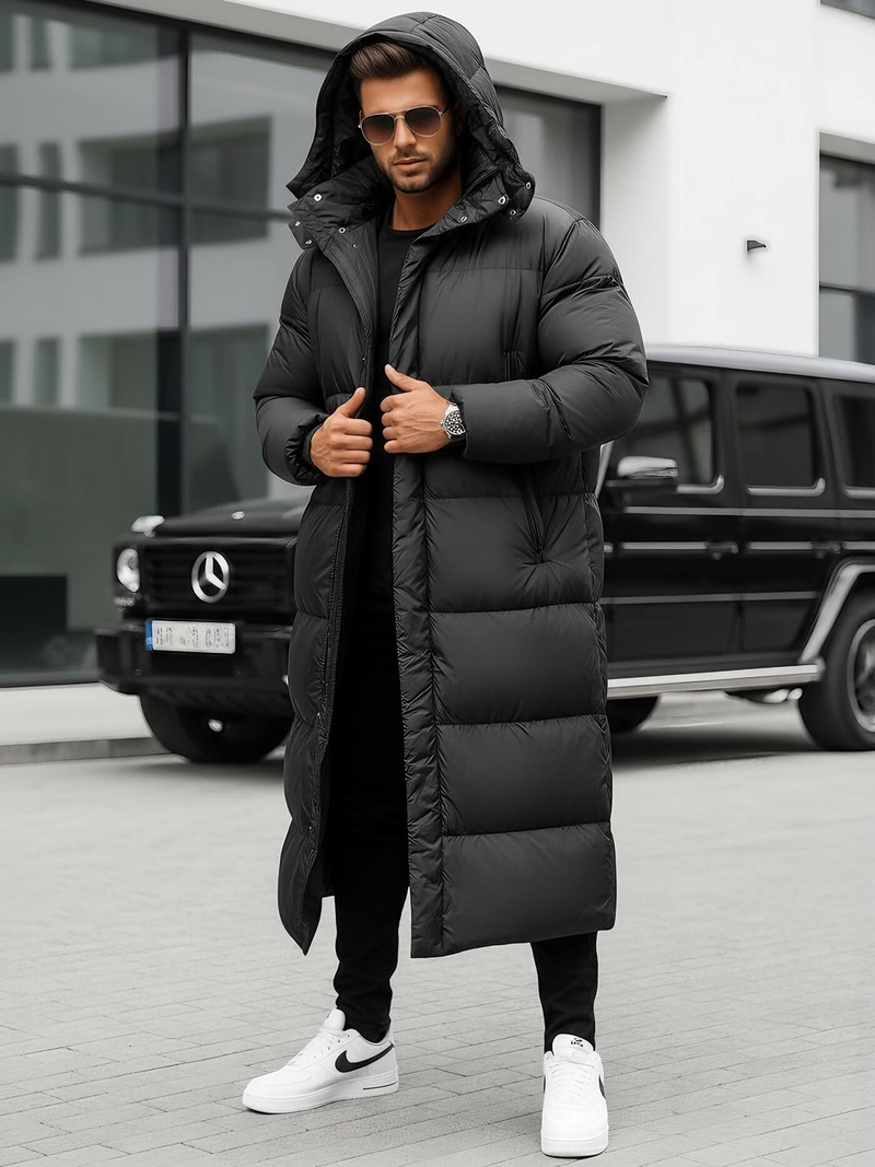 Geacă de iarnă bărbați neagră OZONEE O/M3202Z