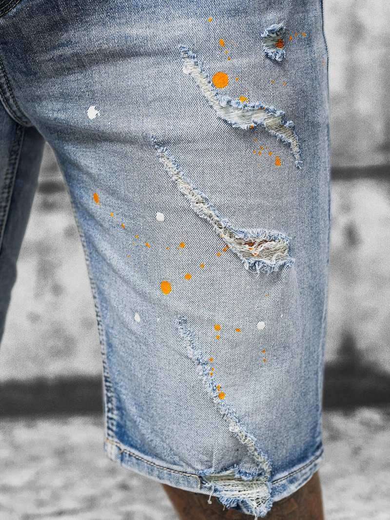 Pantaloni scurti bărbați albaștri deschis OZONEE NB/MP0263BC