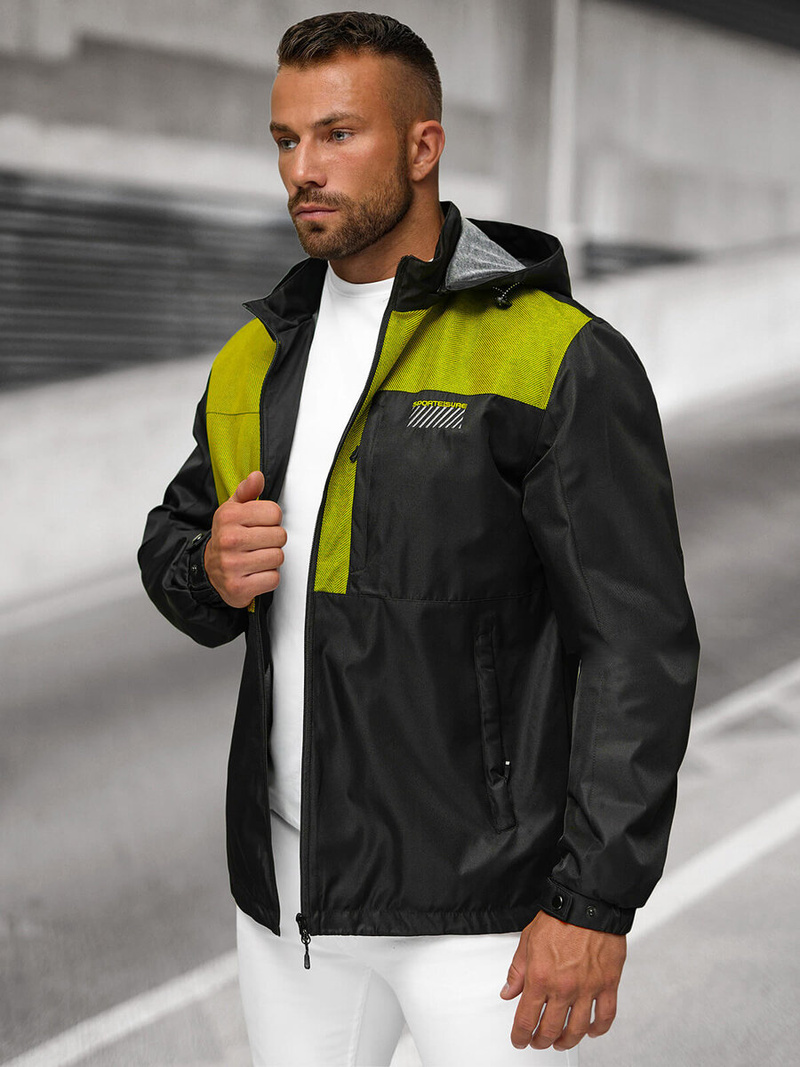 Jachetă bărbați neagră OZONEE JS/22M311/392Z