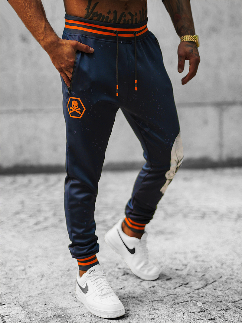 Pantaloni de trening bărbaţi albastru marin OZONEE JS/K10228Z