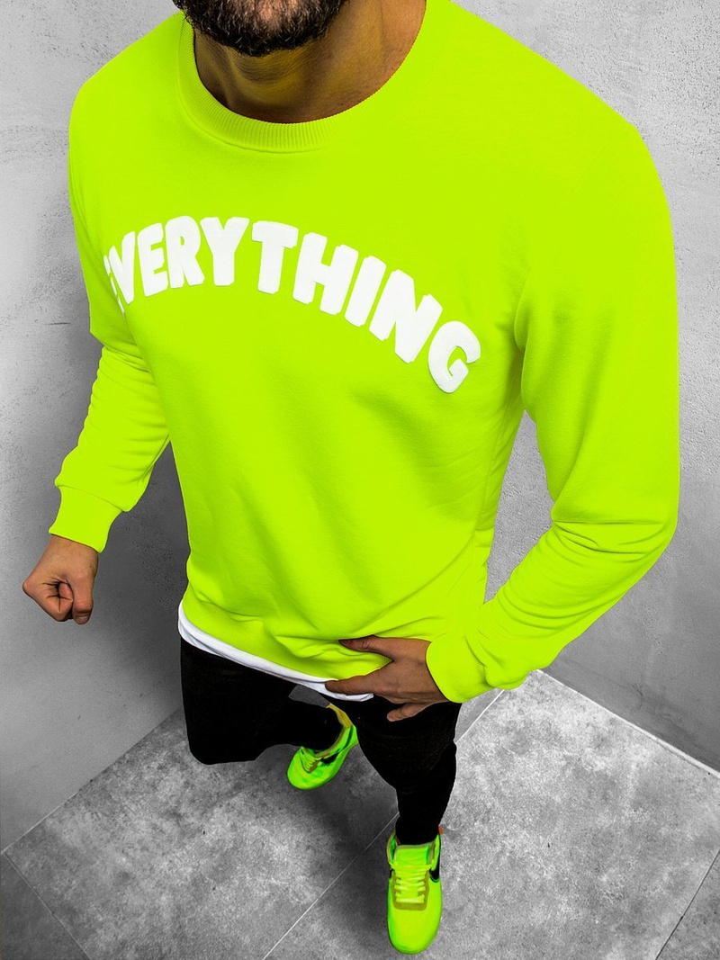 Hanorac bărbați neon verde OZONEE B/181905XZ