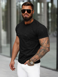 Tricou bărbați negru OZONEE O/QQ1386