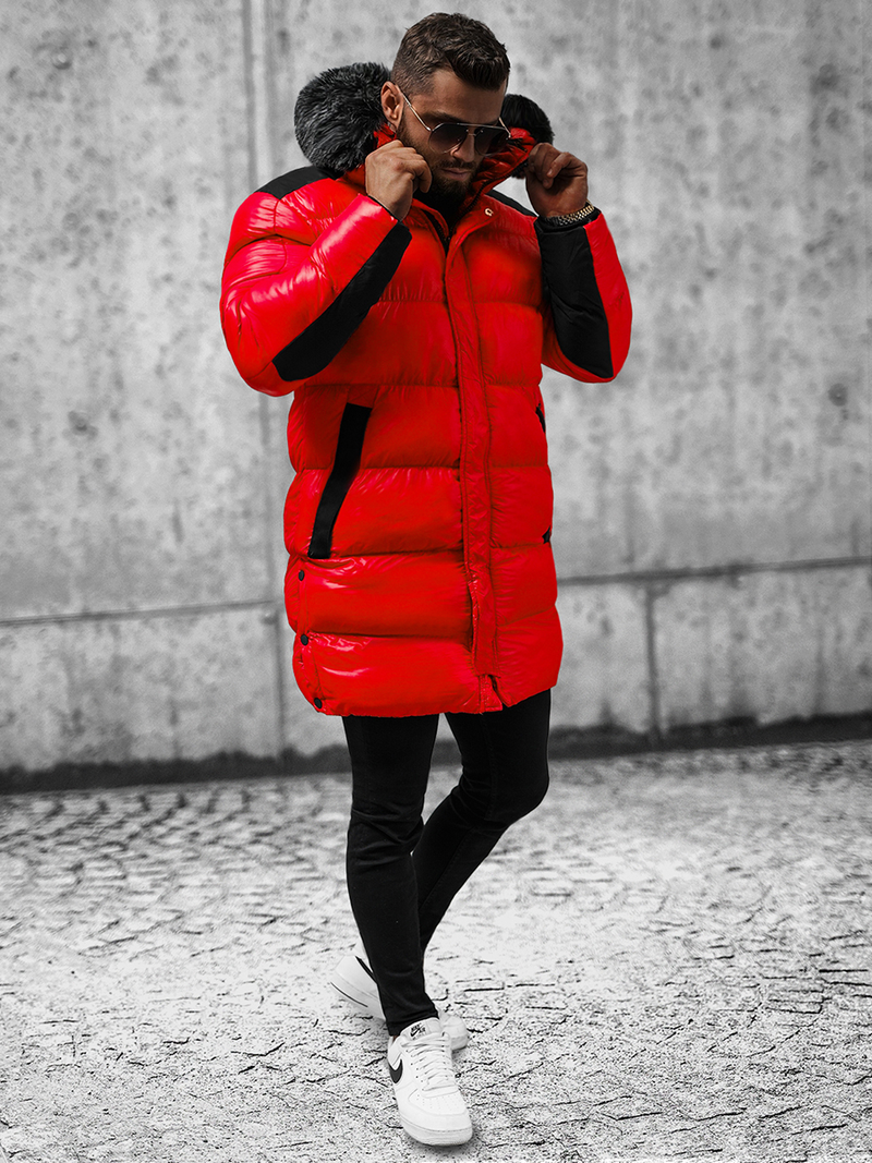 Geacă de iarnă bărbați roșie OZONEE O/M800Z