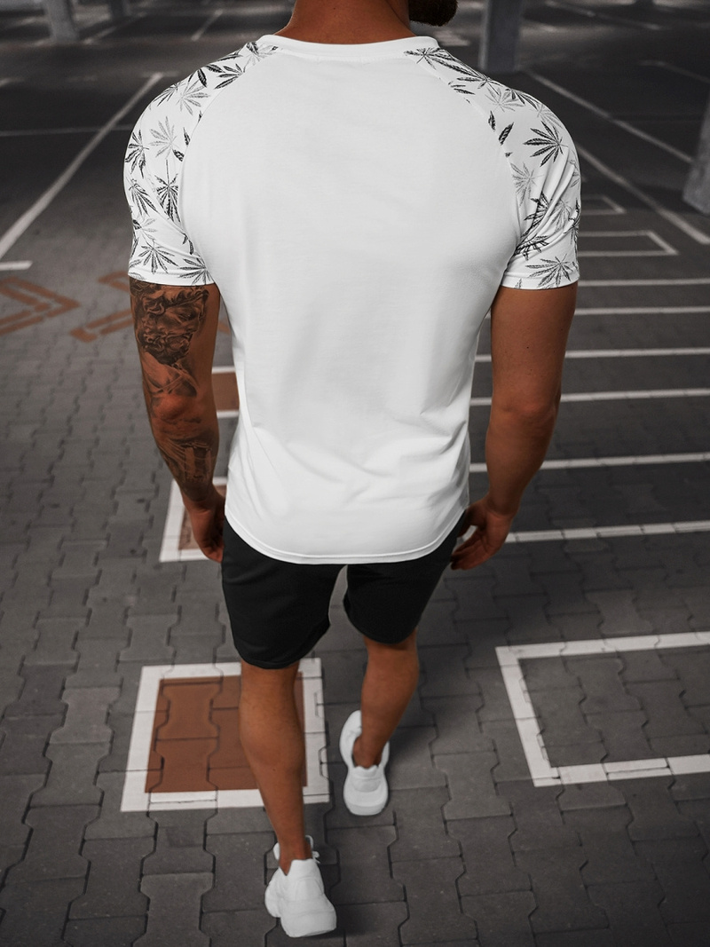 Compleu sport bărbaţi alb-negru OZONEE O/HM760