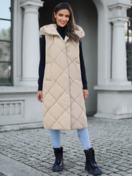 Vestă femei bej OZONEE JS/5M3165/62Z