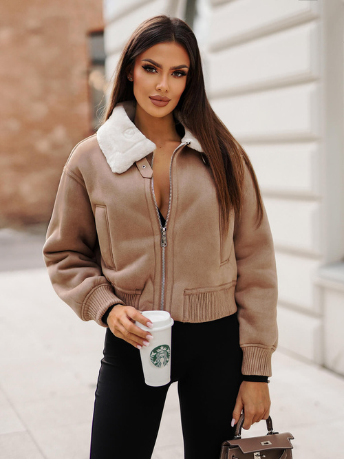 Geacă de femei bej OZONEE O/81326