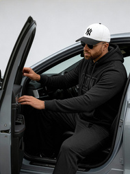 Hanorac bărbați negru OZONEE JS/8B1975/3