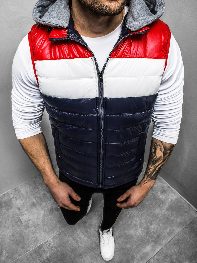 Vestă bărbați albastru marin OZONEE N/6105Z