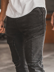 Jeanşi jogger bărbaţi negri OZONEE G/1067