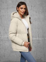 Geacă de femei ecru OZONEE JS/5M3169/62