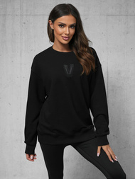 Bluză oversize neagră OZONEE O/SWE23034Z