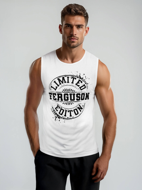 Maiou bărbați alb OZONEE JS/8B1725/1