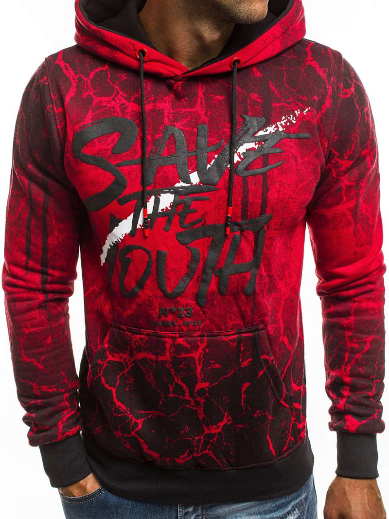 Hanorac bărbați roșie OZONEE JS/DD267Z